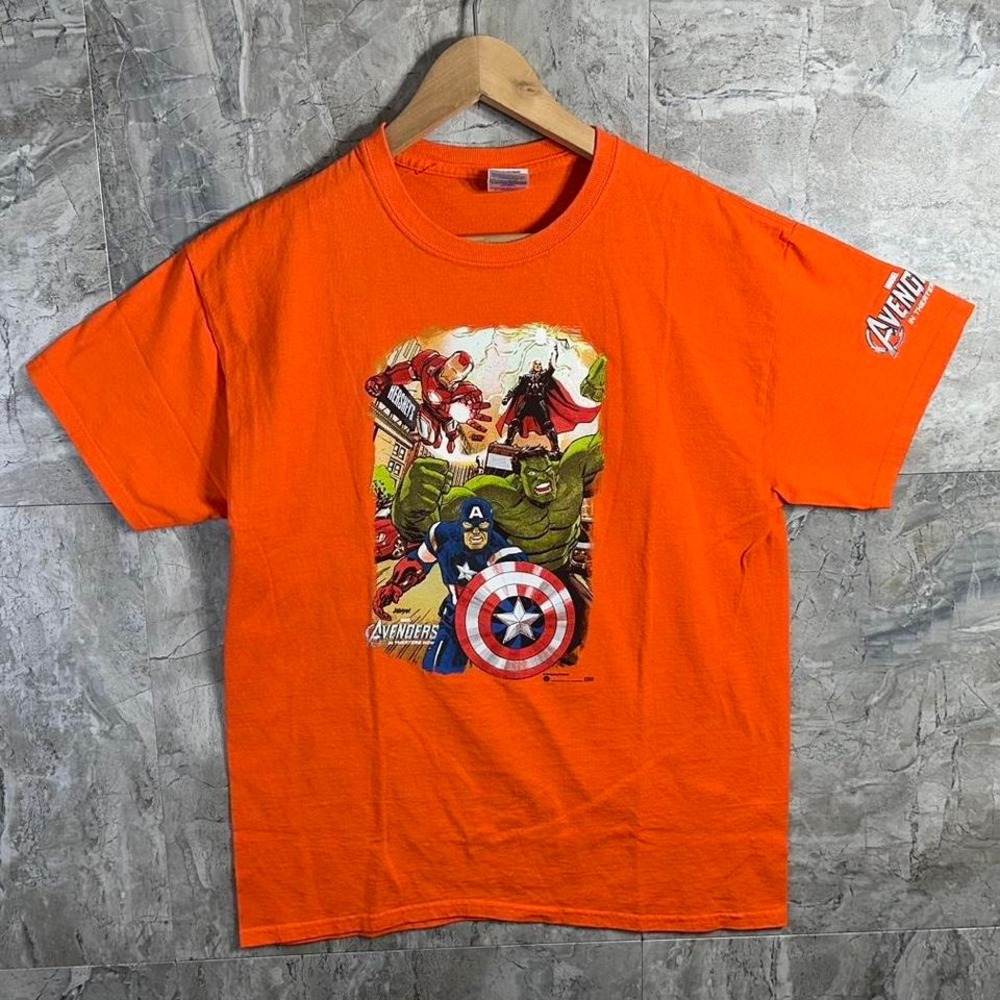2012 Reeses Marvel Avengers Promo Movie Graphic T Shirt Men's Large